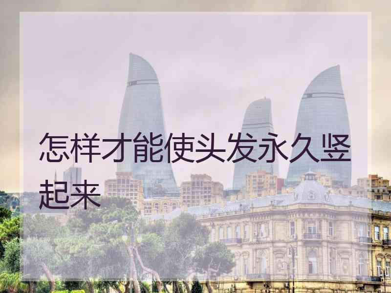 怎样才能使头发永久竖起来 怎样才能使头发永久竖起来