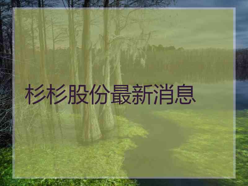 杉杉股份最新消息 杉杉股份最新消息