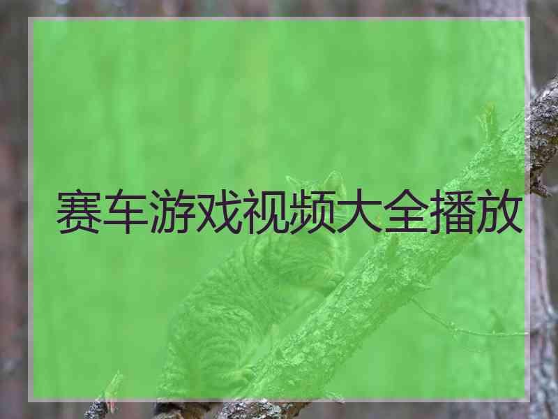 赛车游戏视频大全播放 赛车游戏视频大全播放