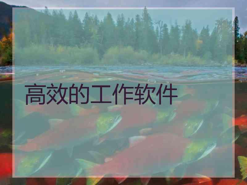 高效的工作软件 高效的工作软件