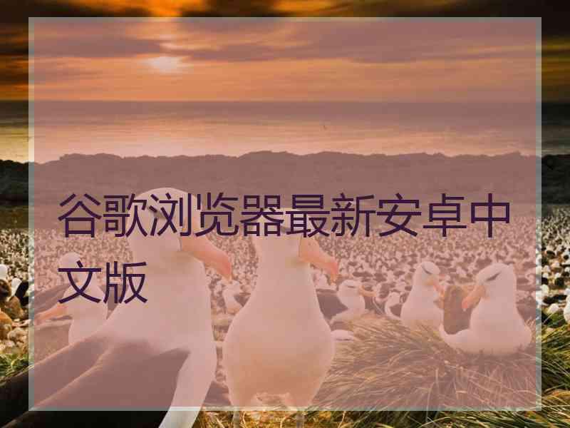 谷歌浏览器最新安卓中文版 谷歌浏览器最新安卓中文版