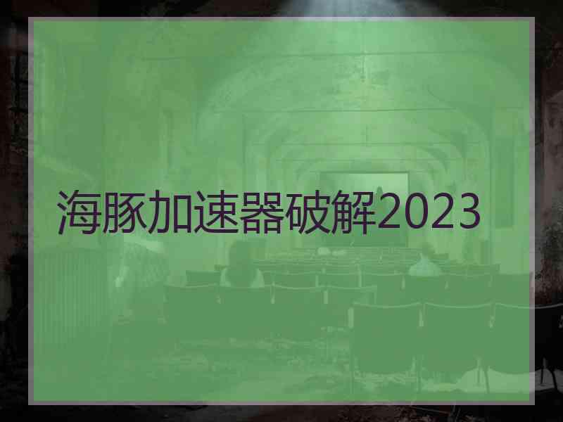 海豚加速器破解2023 海豚加速器破解2023