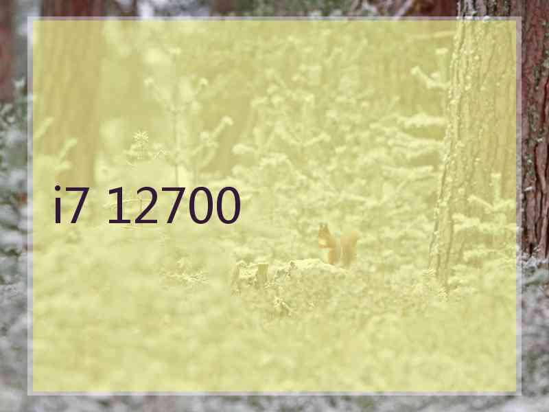 i7 12700 i7 12700