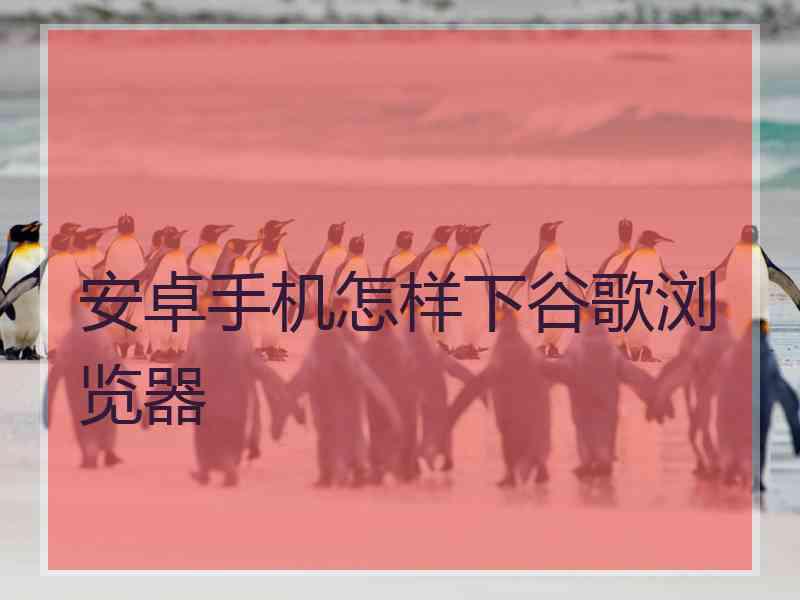 安卓手机怎样下谷歌浏览器 安卓手机怎样下谷歌浏览器