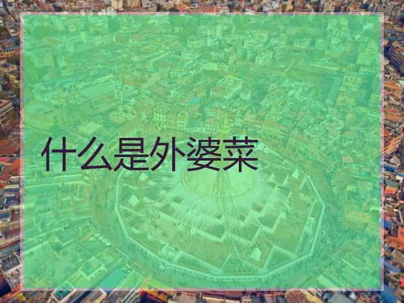 什么是外婆菜 什么是外婆菜