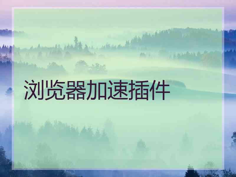 浏览器加速插件