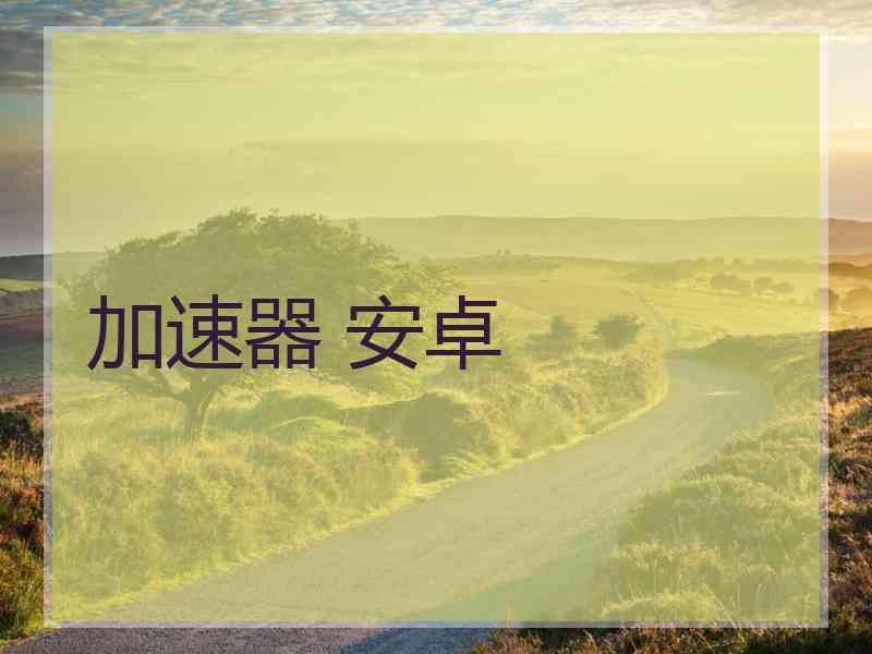 加速器 安卓