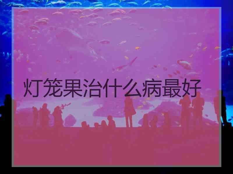 灯笼果治什么病最好