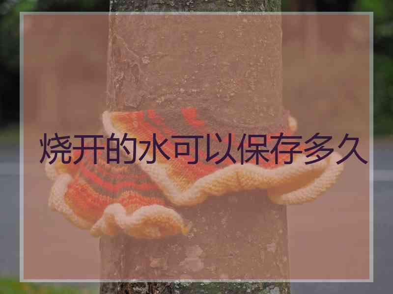 烧开的水可以保存多久
