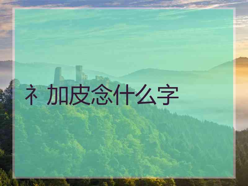 礻加皮念什么字