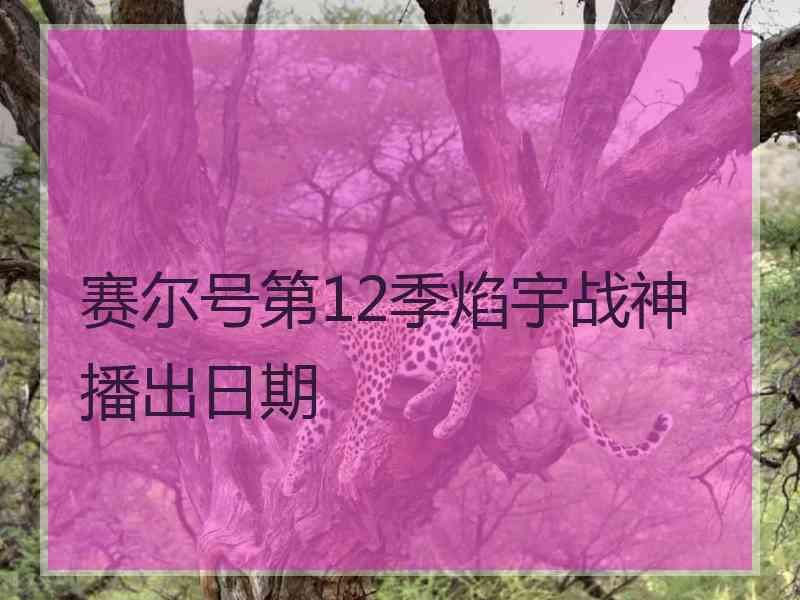 赛尔号第12季焰宇战神播出日期