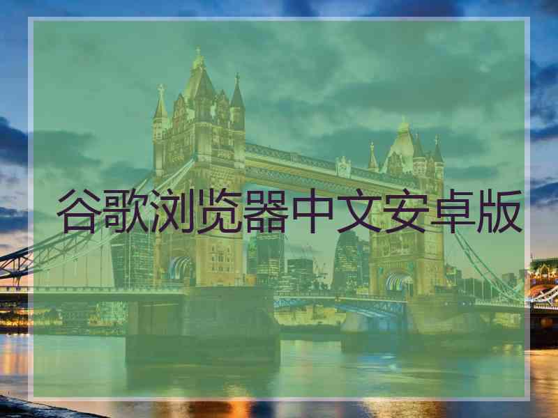谷歌浏览器中文安卓版