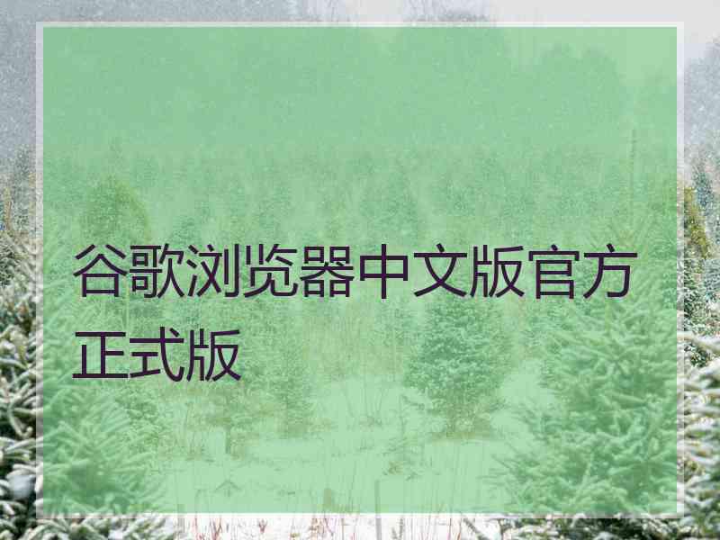 谷歌浏览器中文版官方正式版