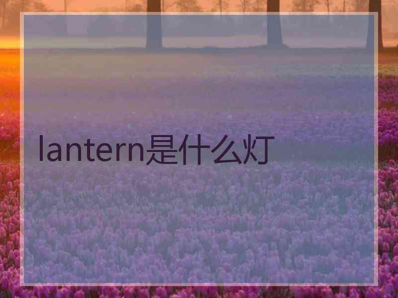 lantern是什么灯