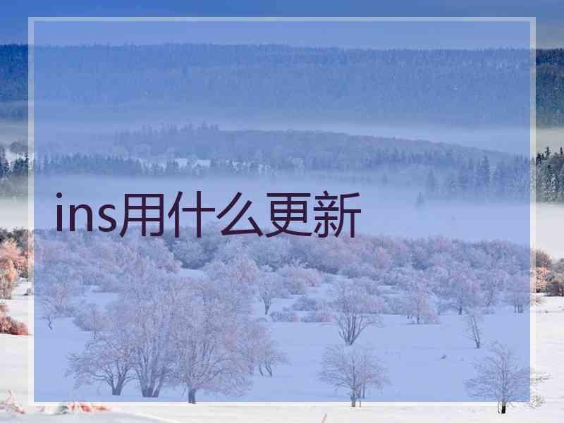 ins用什么更新