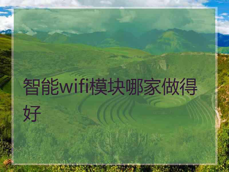 智能wifi模块哪家做得好