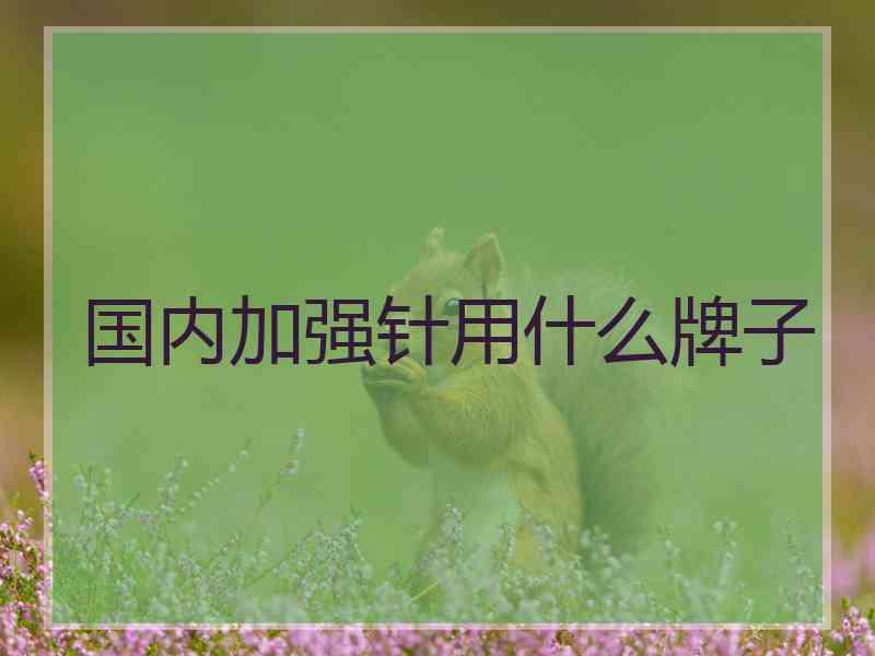 国内加强针用什么牌子