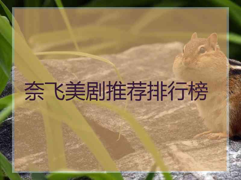 奈飞美剧推荐排行榜
