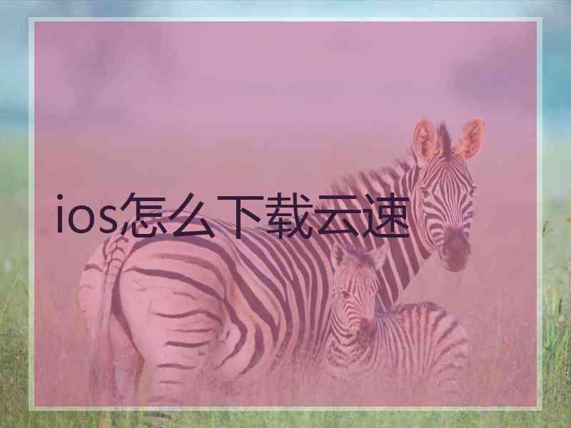 ios怎么下载云速