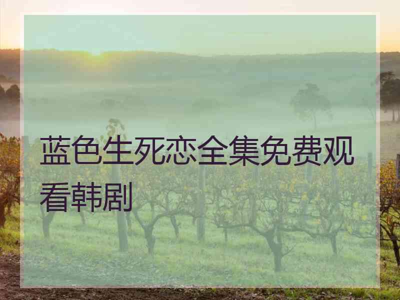 蓝色生死恋全集免费观看韩剧