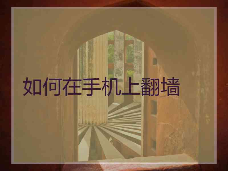 如何在手机上翻墙