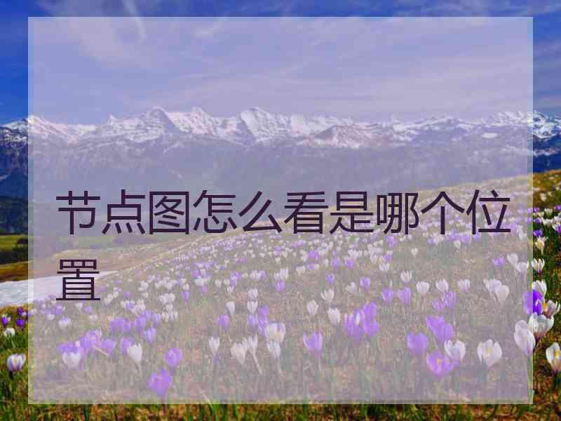 节点图怎么看是哪个位置