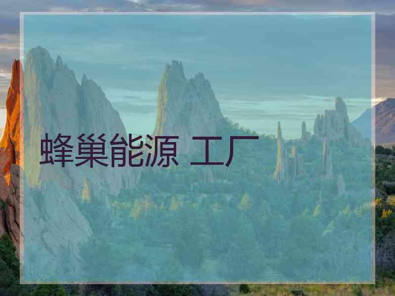 蜂巢能源 工厂
