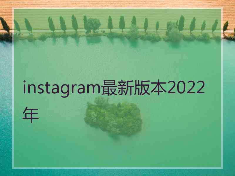 instagram最新版本2022年