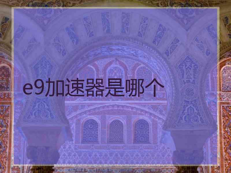 e9加速器是哪个