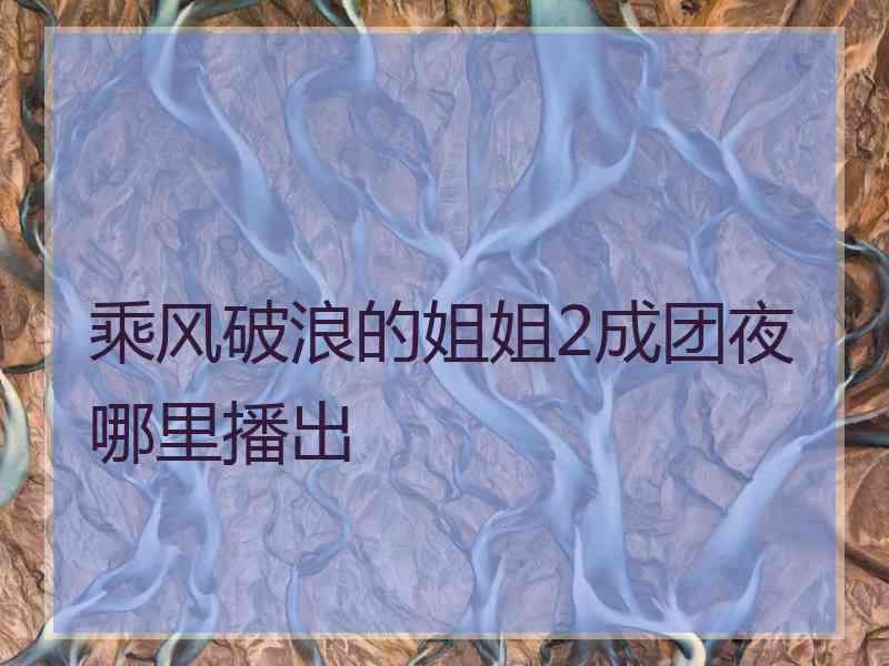 乘风破浪的姐姐2成团夜哪里播出