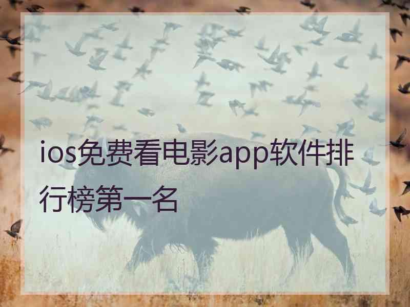 ios免费看电影app软件排行榜第一名