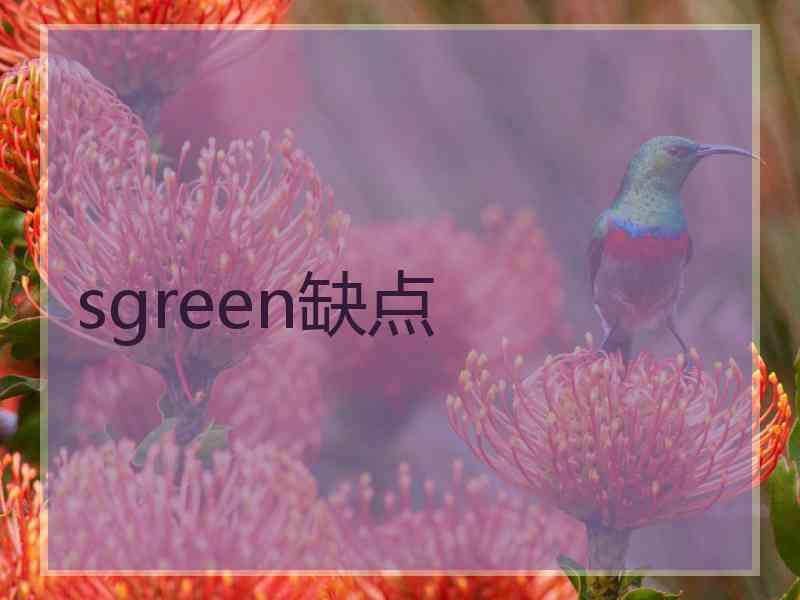 sgreen缺点