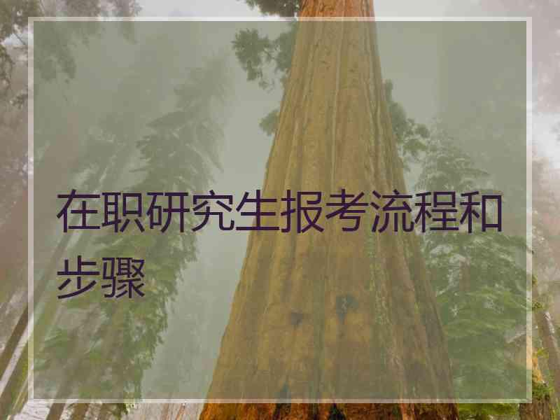 在职研究生报考流程和步骤