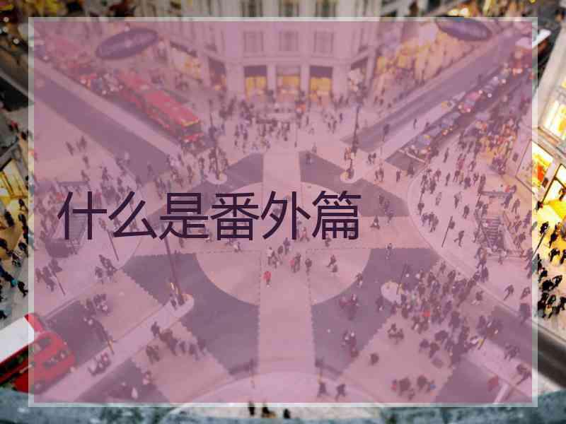 什么是番外篇