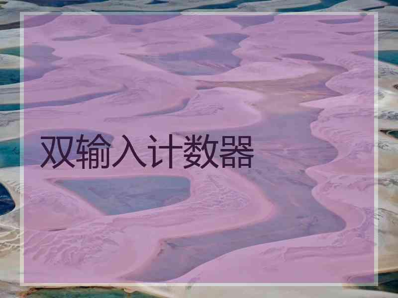 双输入计数器